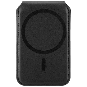 Кардхолдер uBear Fold MagSafe, экокожа, черный - 1