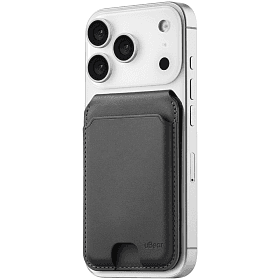 Кардхолдер uBear Fold MagSafe, экокожа, черный - 2