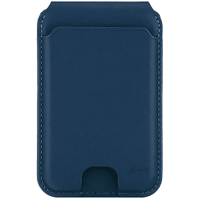 Кардхолдер uBear Fold MagSafe, экокожа, синий - 0