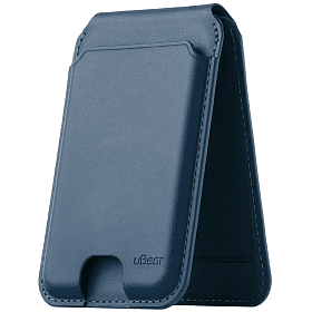 Кардхолдер uBear Fold MagSafe, экокожа, синий - 2