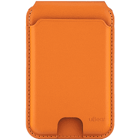 Кардхолдер uBear Fold MagSafe, экокожа, оранжевый - 0
