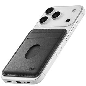Кардхолдер uBear Split Find My MagSafe, экокожа, черный - 3