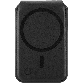 Кардхолдер uBear Fold Find My MagSafe, экокожа, черный - 1