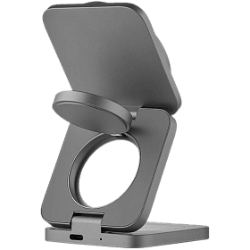 Зарядное устройство беспроводное uBear Balance Slim 3в1 Qi2, 25Вт, серый - 3