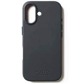 Чехол-накладка Mujjo Leather для iPhone 17, кожа, серый - 0