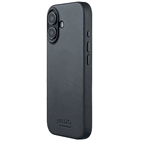 Чехол-накладка Mujjo Leather для iPhone 17, кожа, серый - 1