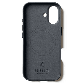 Чехол-накладка Mujjo Leather для iPhone 17, кожа, серый - 3