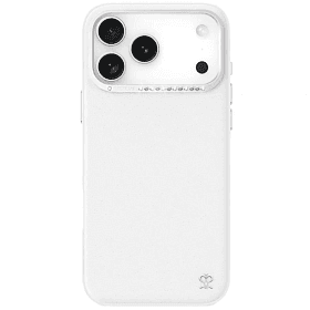 Чехол-накладка PYNANA Starry Series Swarovski для iPhone 17 Pro Max, полиуретан/экокожа, белый - 0
