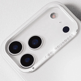 Чехол-накладка PYNANA Starry Series Swarovski для iPhone 17 Pro Max, полиуретан/экокожа, белый - 1
