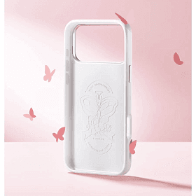 Чехол-накладка PYNANA Starry Series Swarovski для iPhone 17 Pro Max, полиуретан/экокожа, белый - 3