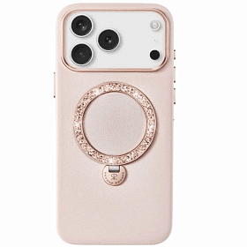 Чехол-накладка PYNANA Dancing Circle Series для iPhone 17 Pro Max, поликарбонат, розовое золото - 0