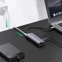 Адаптер мультипортовый UGreen CM252 4 в 1 4 в 1, серый - 3