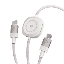 Кабель Breaking K01 Apple Watch Edition USB-C / USB-C, 5A, 60Вт 1м, белый - 0