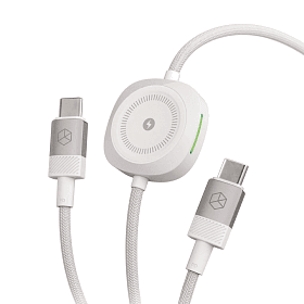 Кабель Breaking K01 Apple Watch Edition USB-C / USB-C, 5A, 60Вт 1м, белый - 0