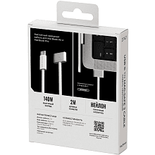 Кабель Breaking MacPower LED USB-C / MagSafe 3, 5A, 140Вт 2м, белый - 3