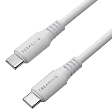 Кабель Breaking Soft Touch K23 USB-C / USB-C, 5A, 100Вт 2м, белый - 1