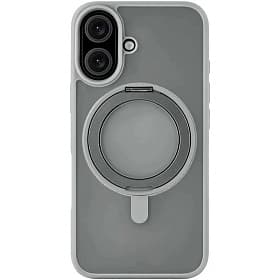 Чехол-накладка uBear Сlip 360 для iPhone 16, поликарбонат, серый - 0