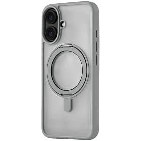 Чехол-накладка uBear Сlip 360 для iPhone 16, поликарбонат, серый - 1