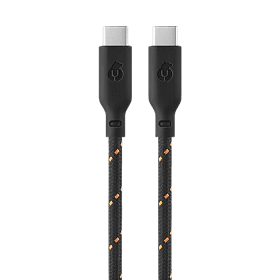 Кабель uBear Trend Cable USB-C / USB-C, 60Вт 1,2м, черный+оранжевый - 0