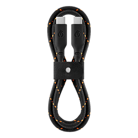 Кабель uBear Trend Cable USB-C / USB-C, 60Вт 1,2м, черный+оранжевый - 2