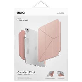 Чехол-книжка Uniq Camden Click для iPad 11 (2025)/10,9″ (2022), полиуретан, розовый - 3