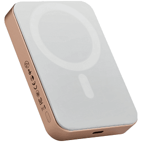 Внешний аккумулятор c БЗУ Pitaka Power Bank Qi2 10000 мАч, золотой - 3