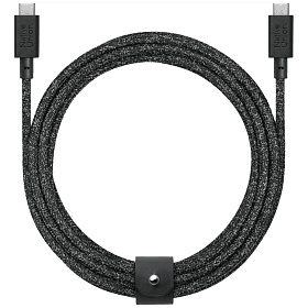 Кабель Native Union BELT CABLE USB-C / USB-C, 100Вт 3м, серый космос - 0