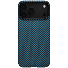 Чехол-накладка Pitaka Ultra-Slim для iPhone 17 Pro Max, кевлар, синий - 0