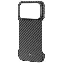 Чехол-накладка Magssory Безрамочный для iPhone 18 Pro, арамид (кевлар), черный - 2