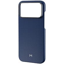 Чехол-накладка Magssory Aramid Frame Case для iPhone 18 Pro Max, арамид (кевлар), синие звезды - 2